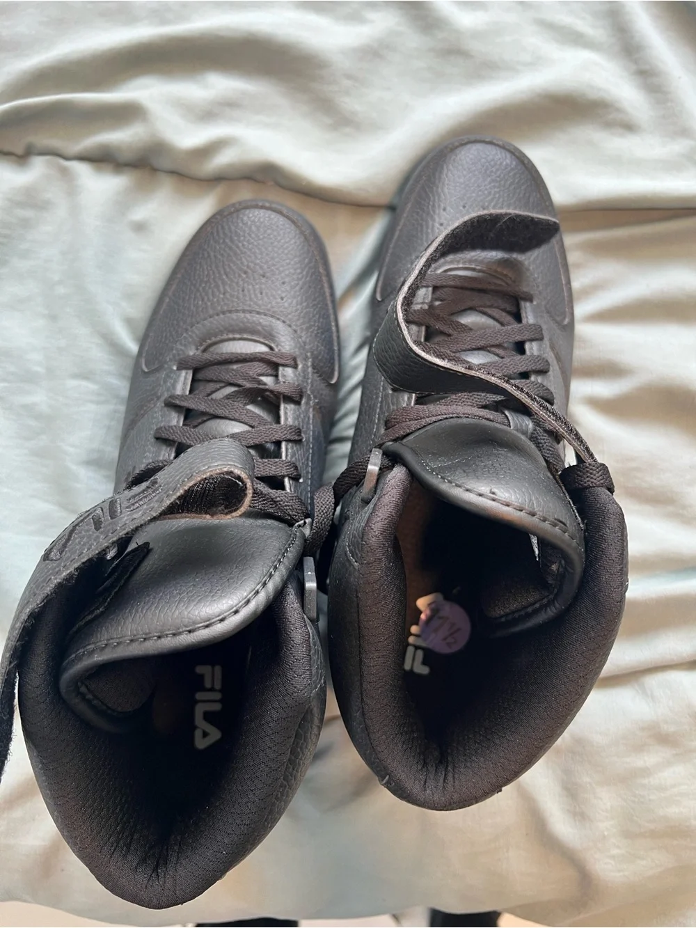 Fila Black Men’s High-Top Sneakers with Ankle Strap